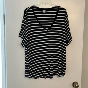 Black and White Striped Tee